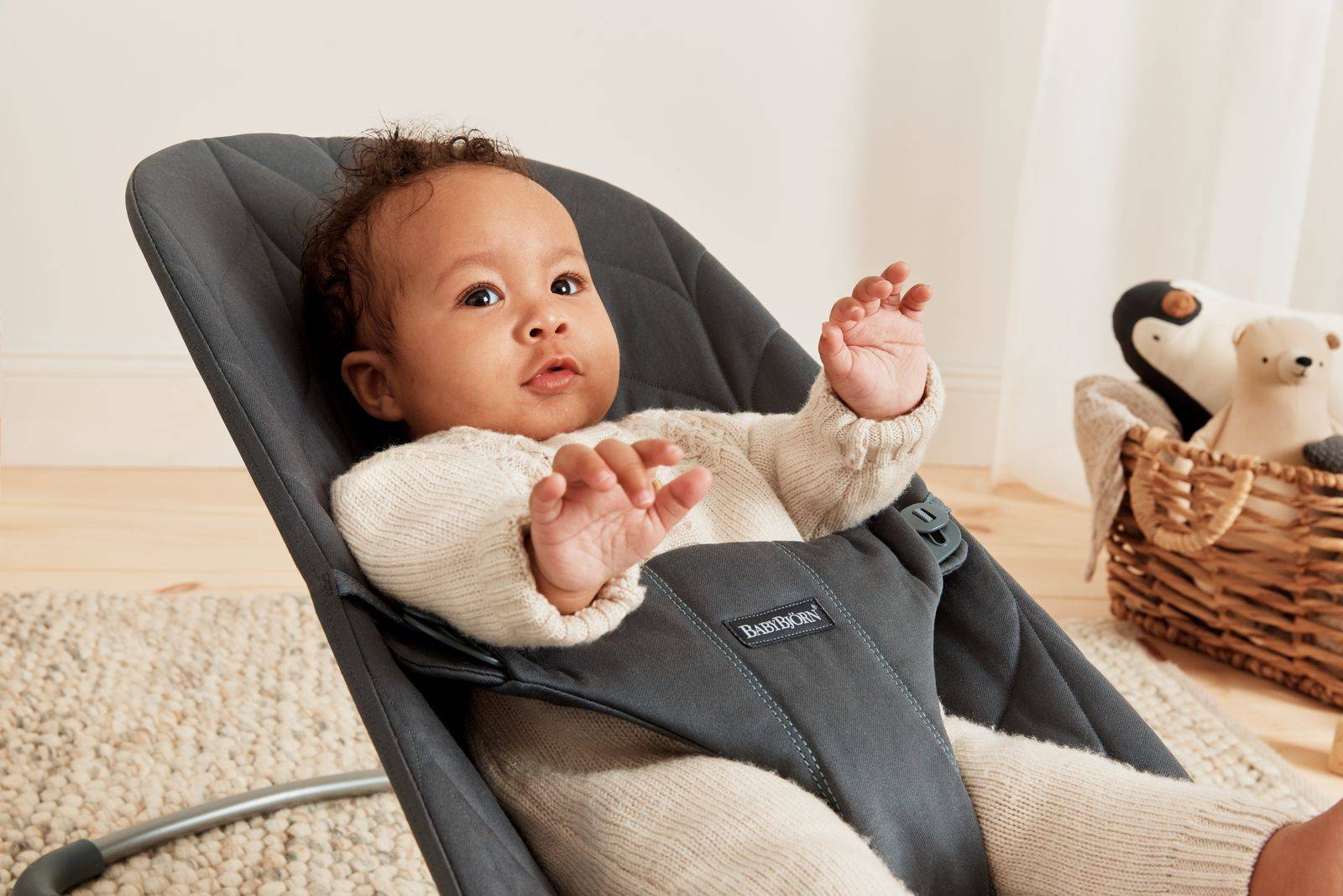 BABYBJORN LEŻACZEK BLISS COTTON ANTHRACITE 59854