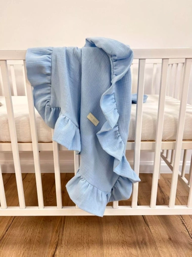 BJALLRA KOCYK MUSLINOWY SWADDLE BLUE SKY