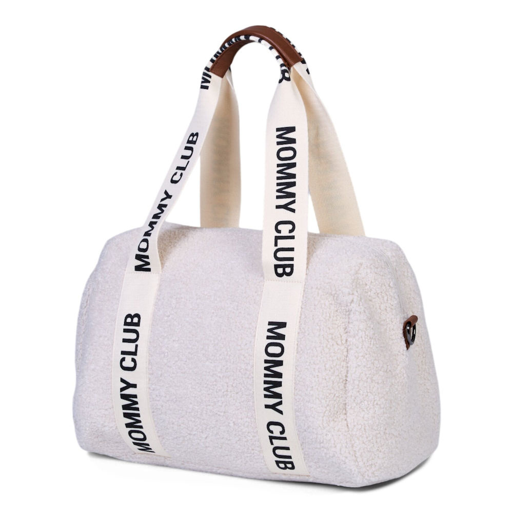 Childhome Torba do wózka Mommy Club Signature Teddy White