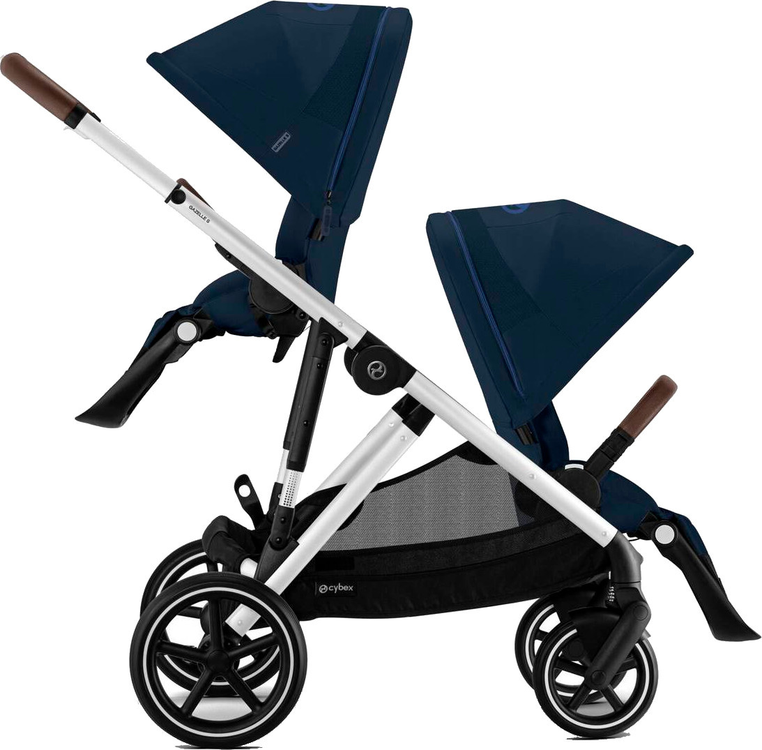 Zestaw 2w1 Cybex Wózek Gazelle S (Slv) Ocean Blue +  Siedzisko (Dodatkowe) Gazelle S Ocean Blue