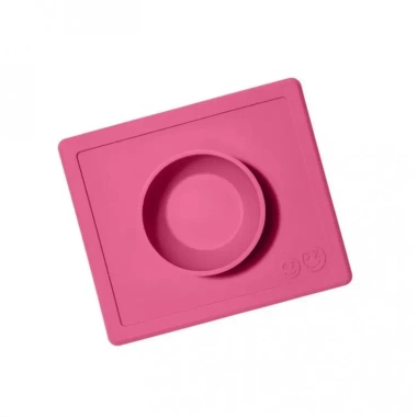 EZPZ MISECZKA HAPPY BOWL Z MATĄ PINK