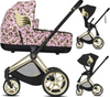 Zestaw 2w1 Cybex Wózek Priam 2.0 (J Scott) Black Gold Wings & Gondola Priam 2.0 (J Scott) Cherubs Pink