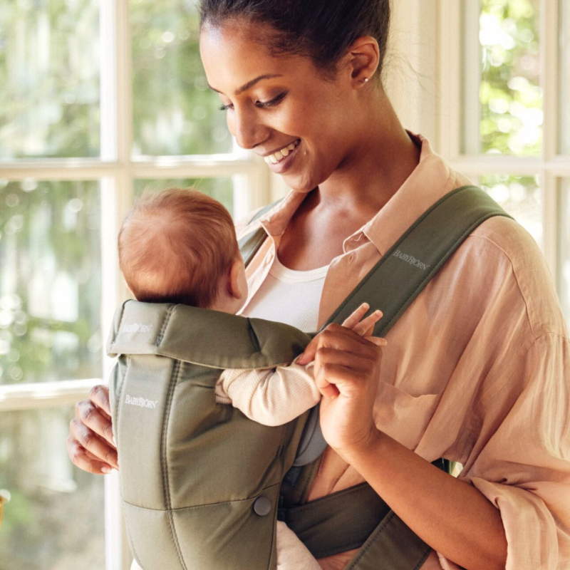 BABYBJORN Nosidełko Mini 0-12 (Woven) Green
