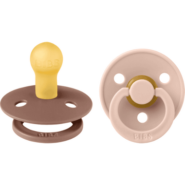 BIBS COLOUR SYMMETRICAL 2-PACK BLUSH/WOODCHUCK M  kauczuk Hevea