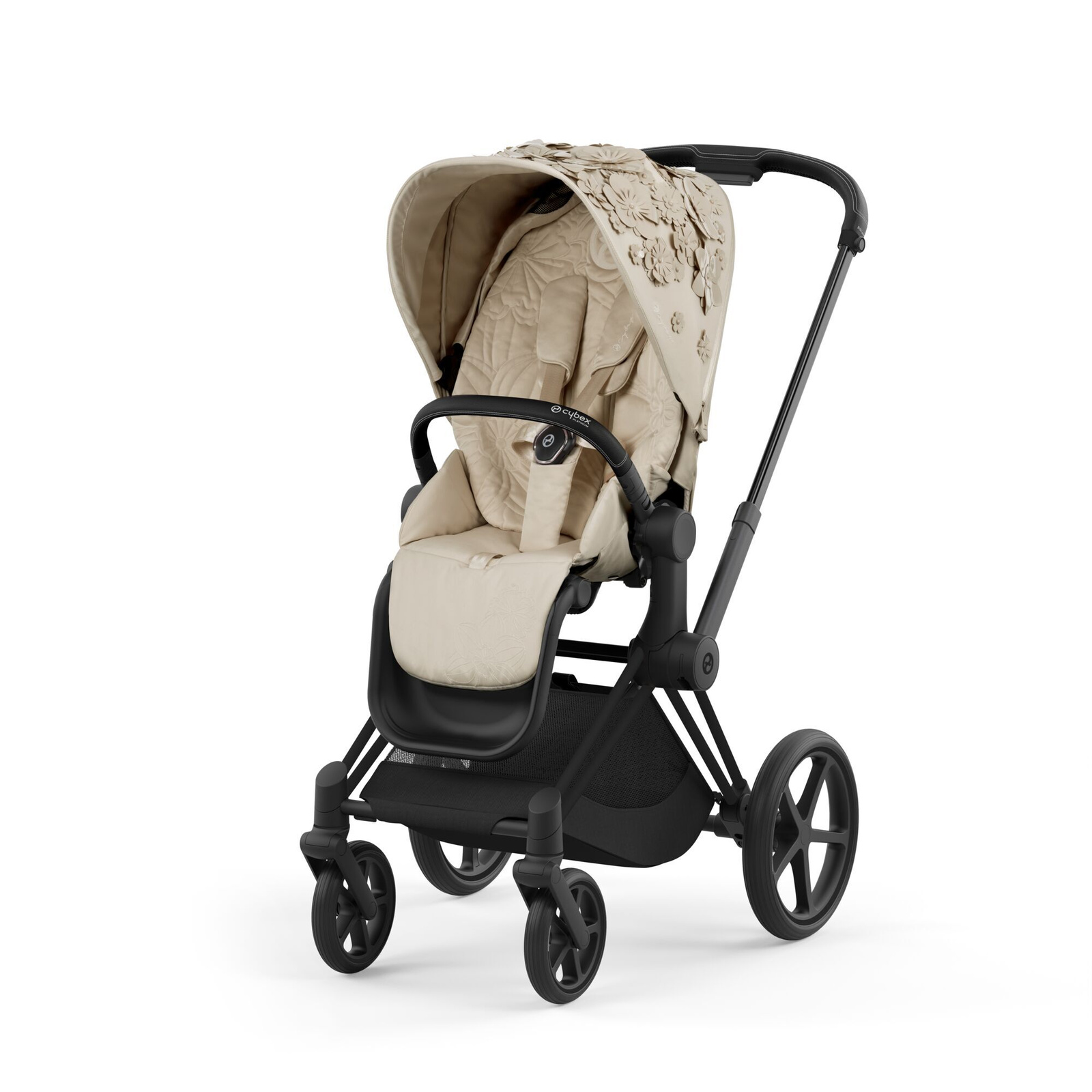 CYBEX PRIAM 4.0 | NEW GENERATION | WÓZEK SPACEROWY | PLATINUM | SIMPLY FLOWERS | NUDE BEIGE | FASHION COLLECTION