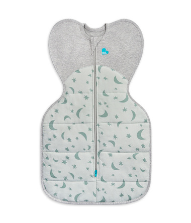 Otulacz Swaddle UP - rozmiar S - oliwkowy, księżyc - ETAP 1 Extra Warm