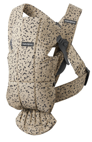 BABYBJÖRN - BABY CARRIER MINI, Beige/Dark grey print Woven