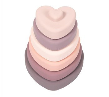 B-Silikonowa wieża układanka serca