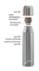 MINILAND TERMOS STALOWY 500ML STEEL SREBRNY