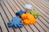 Filibabba Silikonowy zestaw zabawek do piasku 5 szt. Animals of the Sea