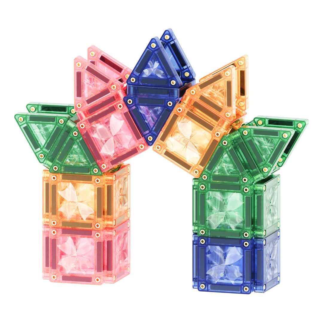 Cleverclixx Klocki magnetyczne Mini Pastel, 28