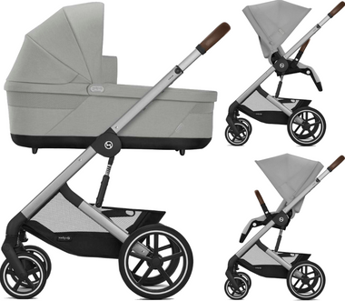 Zestaw 2w1 Cybex Wózek Balios S Lux (Slv) Stone Grey & Gondola Balios S Lux Stone Grey