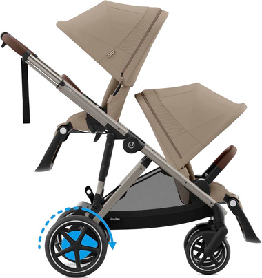 Zestaw 2w1 Cybex Wózek E-Gazelle S (Tpe) Almond Beige + Siedzisko (Dodatkowe) Gazelle S Almond Beige