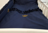 ROYAL BABY POŚCIEL Z FALBANKAMI GLAM LOVE NAVY&GOLD