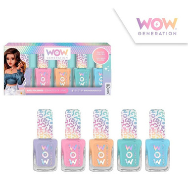 Zestaw 5 pastelowych lakierów do paznokci WOW Generation