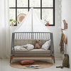 LEANDER - LUNA™ baby cot 0-3 yrs, Grey/Oak + Conversion kit