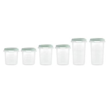 Pojemniki hermetycznie zamykane na żywność Dolce 6 szt - Miętowe