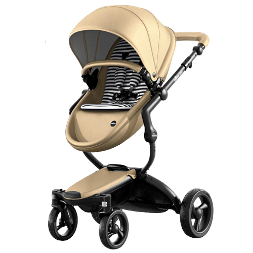 MIMA XARI® | EKSKLUZYWNY WÓZEK 3W1 | GŁĘBOKO-SPACEROWY | + FOTELIK ATON B2 | RAMA 4G BLACK | WKŁADKA DO WÓZKA | GOLD CHAMPAGNE
