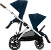 Zestaw 2w1 Cybex Wózek Gazelle S (Slv) Ocean Blue +  Siedzisko (Dodatkowe) Gazelle S Ocean Blue