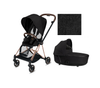 CYBEX MIOS 2.0 LUX EKSKLUZYWNY WOZEK 2W1 TAPICERKA PLUS | GREY | BLACK | BLUE