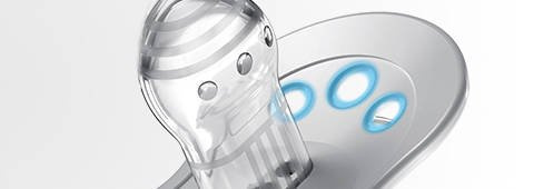 LOVI SMOCZEK SILIKONOWY DYNAMICZNY 2SZT | 0-3M | 3-6M | 6-18M | STARDUST BLUE