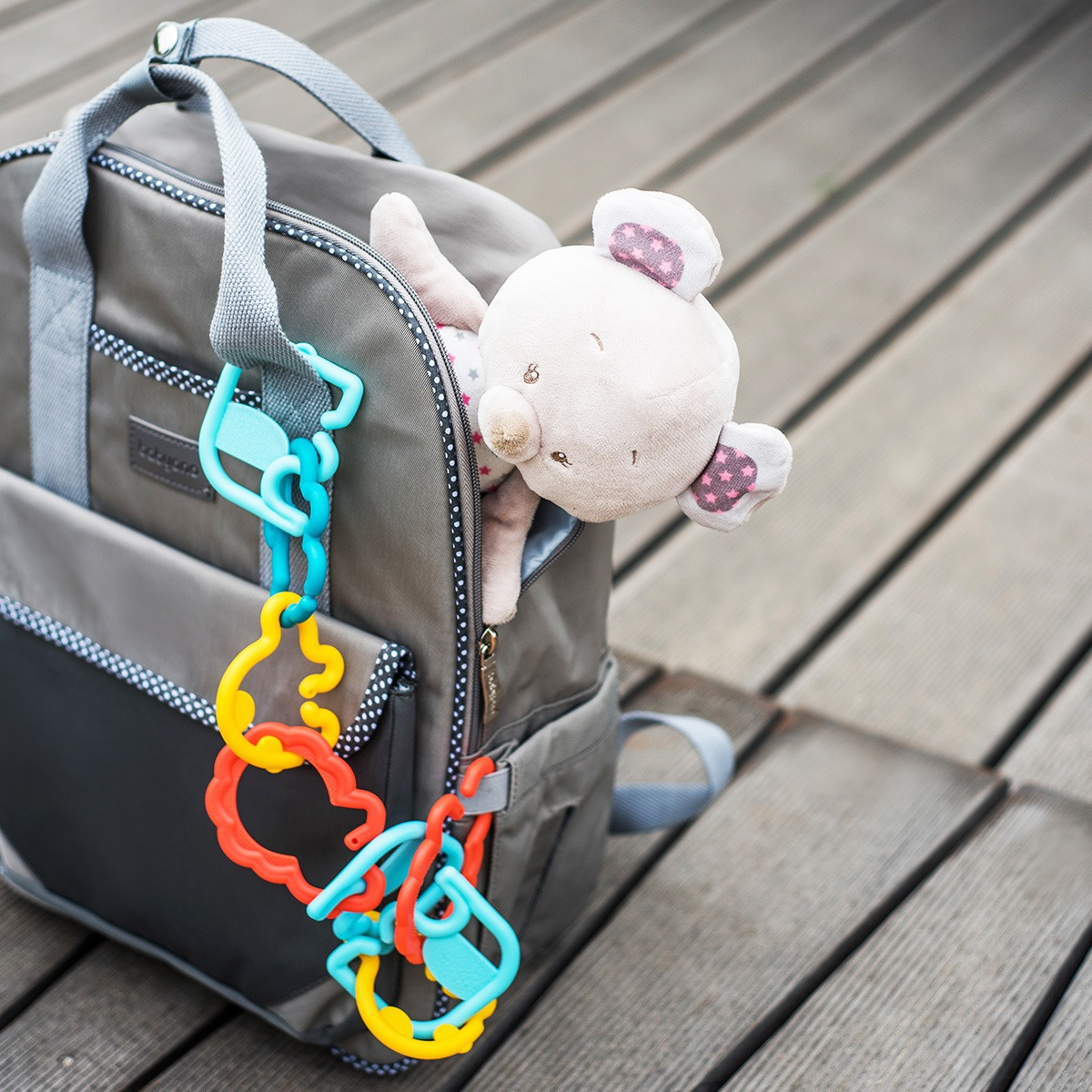 BABYONO PRZYTULANKA DLA NIEMOWLĄT | TONY BEAR BLUE | SUZIE BEAR PINK