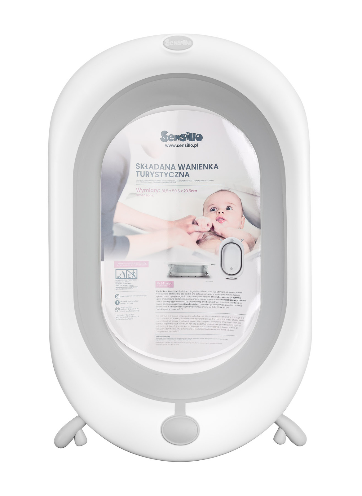 SENSILLO Wanienka składana turystyczna, Grey