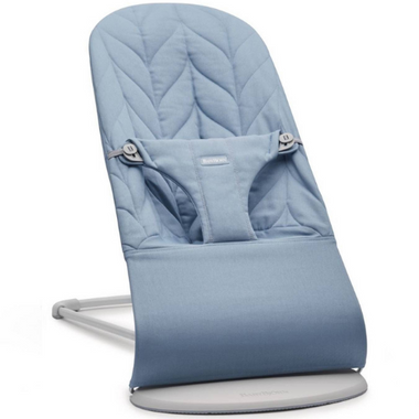 BABYBJÖRN - Bouncer BLISS - Blue, Cotton, Petal Quilt