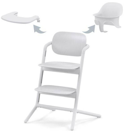 (pw) CYBEX KRZESEŁKO DO KARM LEMO 3W1 ALL WHITE
