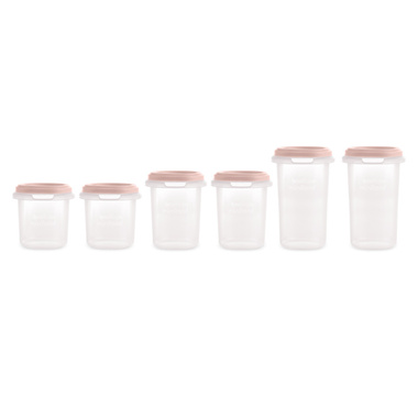 Pojemniki hermetycznie zamykane na żywność Dolce 6 szt - cukierkowy