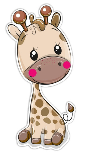 Dekoracja ścienna z serii zwierzątka - ŻYRAFKA