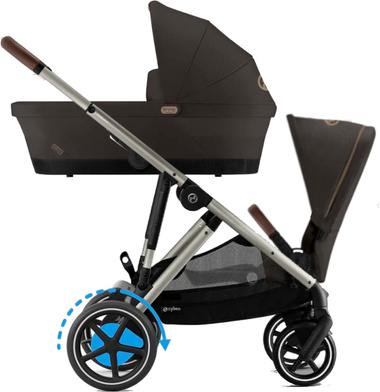 Zestaw 2w1 Cybex Wózek E-Gazelle S (Tpe) Chocolate Brown + Gondola Gazelle S Chocolate Brown