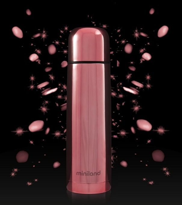 MINILAND Termos z kubkiem 500ml, Rose Gold