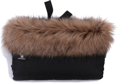 COTTONMOOSE Muff Mufka 1cz. | black (brąz futerko)