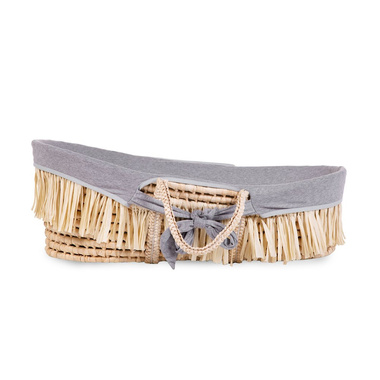 Childhome Kosz mojżesza Boho z materacykiem + Pokrowiec Jersey Grey