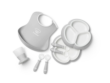 BABYBJORN - Dinnerware Set, 8 pcs - Grey