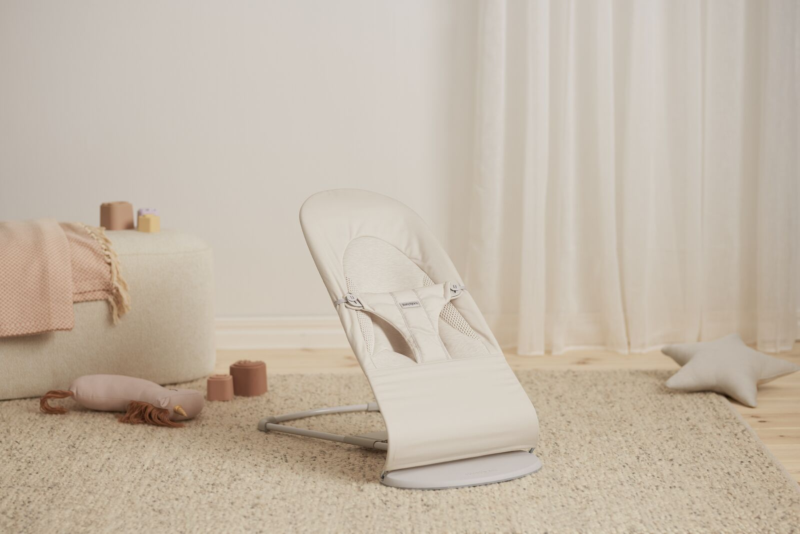 BabyBjorn leżaczek (Woven/Jersey) Tri Jasny Beż