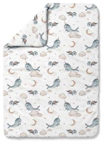 Waldin Kołdra Bambus z wyp 100x75 Wieloryb, Biel