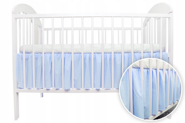 COTTOLARE FALBANA DO ŁÓŻECZKA 120X60 NIEBIESKI