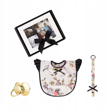 BJALLRA Zestaw Śliniak + zawieszka Rose Garden