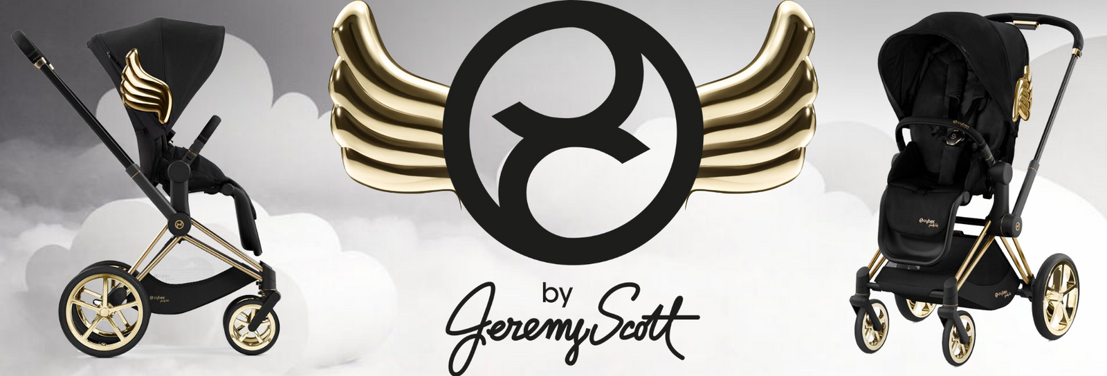 CYBEX Wózek e-Priam 4.0 (JScott) Black Gold Wings.