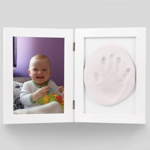 ODCISK BOBASA TINY MEMORIES RAMKA Z GLINKĄ BIAŁA