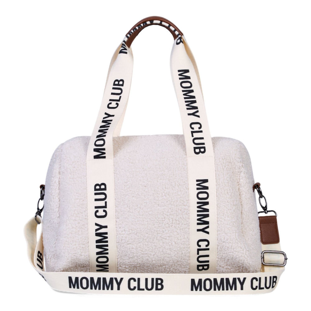 Childhome Torba do wózka Mommy Club Signature Teddy White