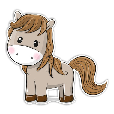 Dekoracja ścienna z serii zwierzątka - KONIK