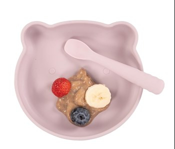 B-Talerzyk silikonowy Bear z przyssawką Pink