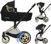 Zestaw 2w1 Cybex Wózek E-Priam 4.0 (J Scott) Black Gold Wings & Gondola Priam 4.0 (J Scott) Black Gold Wing 