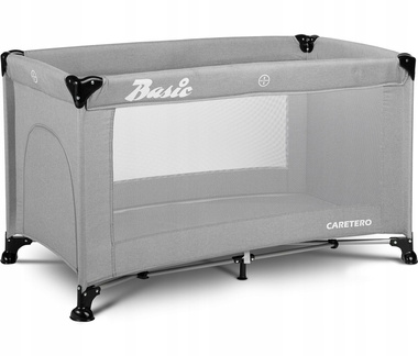 Caretero Łóżeczko turystyczne (1-poz) Basic, Grey.