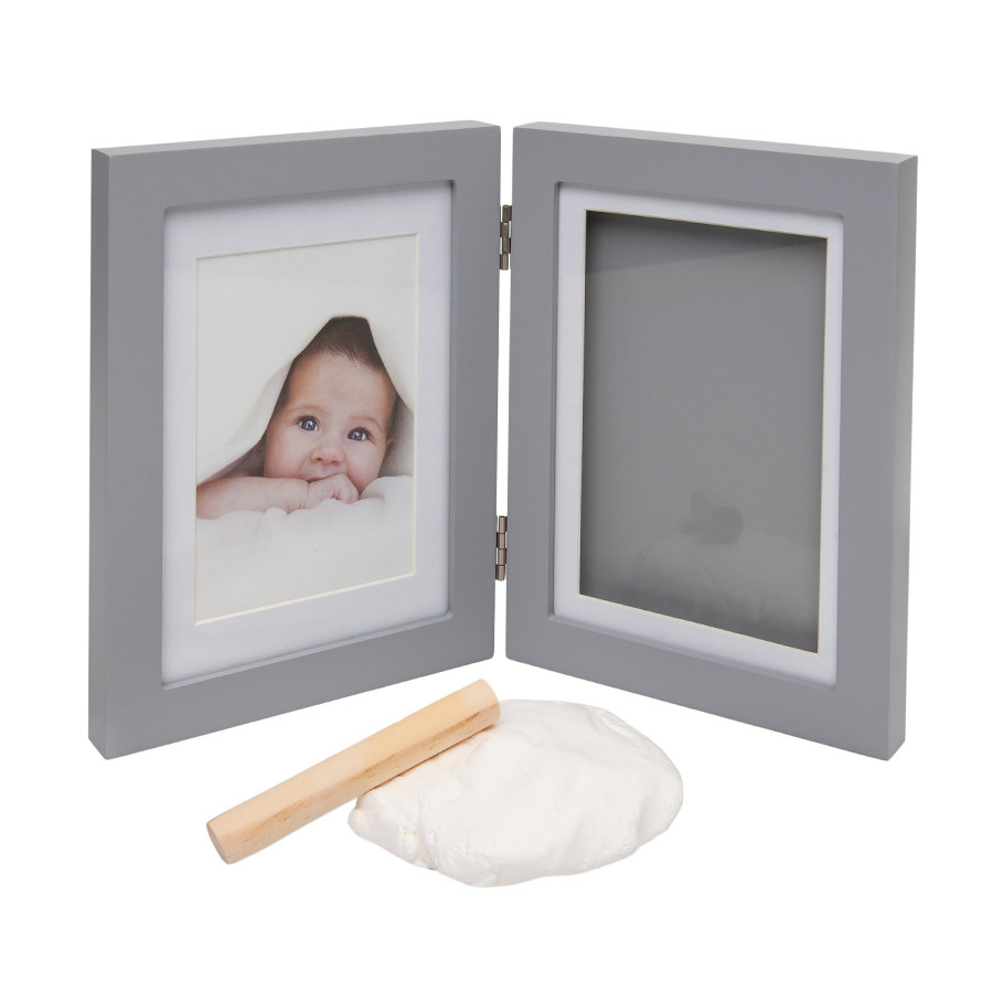 ODCISK BOBASA TINY MEMORIES RAMKA Z GLINKĄ SZARY