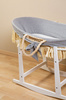 Childhome Kosz mojżesza Boho z materacykiem + Pokrowiec Jersey Grey