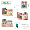 LILLIPUTIENS - Adventure book with a cardboard mini-cuddly toy "Marius superhero" 2+